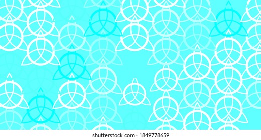 Light Green vector pattern with magic elements. Retro design in abstract style with witchcraft forms. Background for esoteric, mystic designs.