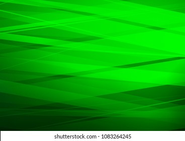 Light Green vector pattern with narrow lines. Decorative shining illustration with lines on abstract template. Smart design for your business advert.