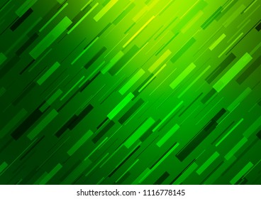 Light Green vector pattern with narrow lines. Glitter abstract illustration with colored sticks. Smart design for your business advert.