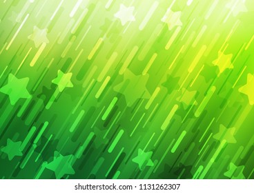 Light Green vector pattern with narrow lines. Decorative shining illustration with lines on abstract template. The template can be used as a background.
