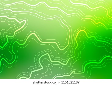 Light Green vector pattern with narrow lines. Lines on blurred abstract background with gradient. The template can be used as a background.