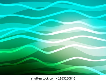 Light Green vector pattern with narrow lines. Decorative shining illustration with lines on abstract template. The pattern can be used for websites.
