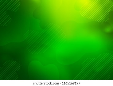 Light Green vector pattern with narrow lines. Decorative shining illustration with lines on abstract template. Smart design for your business advert.