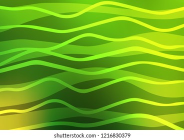 Light Green vector pattern with narrow lines. Decorative shining illustration with lines on abstract template. The pattern can be used for busines ad, booklets, leaflets