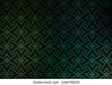 Light Green vector pattern with narrow lines. Glitter abstract illustration with colored sticks. Pattern for business booklets, leaflets.