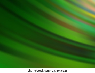 Light Green vector pattern with narrow lines. Decorative shining illustration with lines on abstract template. Pattern for business booklets, leaflets.