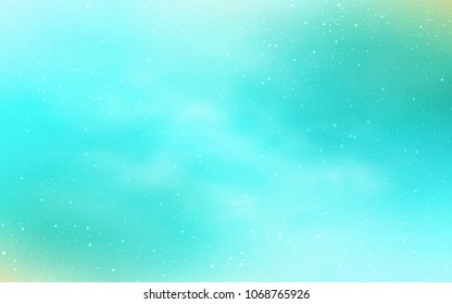 Light Green vector pattern with night sky stars. Shining colored illustration with bright astronomical stars. Pattern for astrology websites.