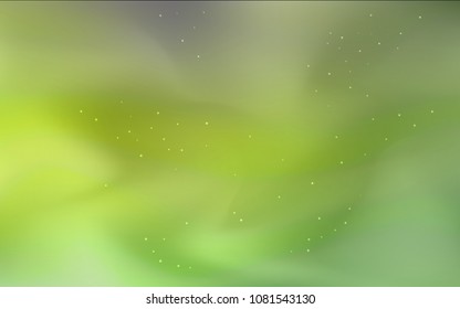 Light Green vector pattern with night sky stars. Blurred decorative design in simple style with galaxy stars. Pattern for futuristic ad, booklets.