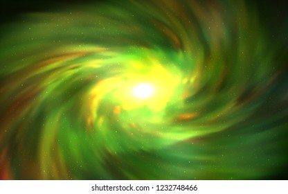 Light Green vector pattern with night sky stars. Shining illustration with sky stars on abstract template. Template for cosmic backgrounds.