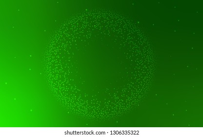 Light Green vector pattern with night sky stars. Glitter abstract illustration with colorful cosmic stars. Best design for your ad, poster, banner.