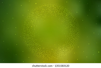 Light Green vector pattern with night sky stars. Modern abstract illustration with Big Dipper stars. Pattern for futuristic ad, booklets.