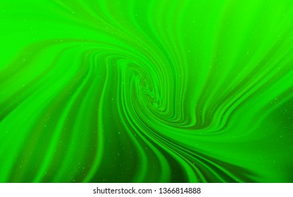 Light Green vector pattern with night sky stars. Modern abstract illustration with Big Dipper stars. Template for cosmic backgrounds.