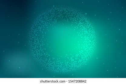 Light Green vector pattern with night sky stars. Blurred decorative design in simple style with galaxy stars. Pattern for futuristic ad, booklets.