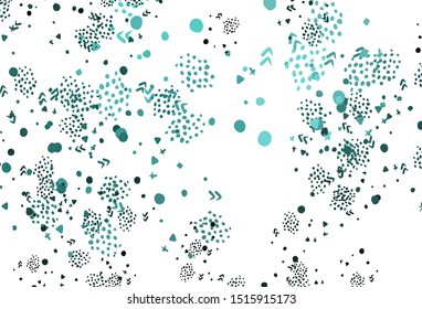 Light Green vector pattern with random forms. Simple colorful illustration with abstract gradient shapes. Modern design for your business card.