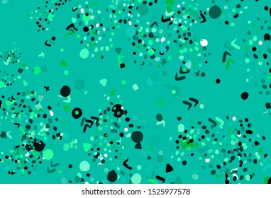 Light Green vector pattern with random forms. Decorative design in abstract style with random forms. Elegant design for wallpapers.