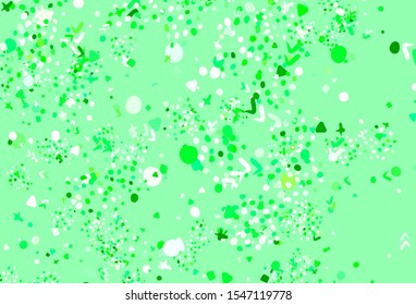 Light Green vector pattern with random forms. Illustration with colorful gradient shapes in abstract style. Background for a cell phone.