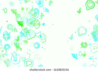 Light Green vector pattern with random forms. Decorative design in abstract style with random forms. Background for a cell phone.