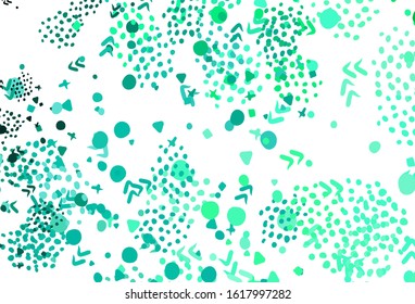 Light Green vector pattern with random forms. Decorative design in abstract style with random forms. Elegant design for wallpapers.