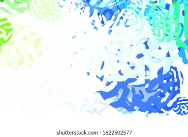 Light Green vector pattern with random forms. Illustration with colorful gradient shapes in abstract style. Simple design for your web site.
