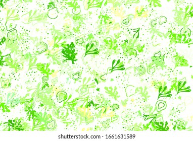 Light Green vector pattern with random forms. Illustration with colorful gradient shapes in abstract style. Modern design for your business card.