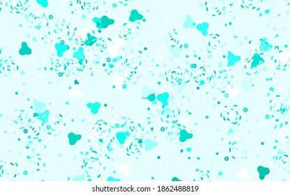 Light Green vector pattern with random forms. Colorful chaotic forms with gradient in modern style. Modern design for your business card.