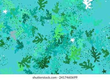 Light Green vector pattern with random forms. Decorative design in abstract style with random forms. Modern design for your business card.