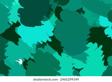 Light Green vector pattern with random forms. Colorful chaotic forms with gradient in modern style. Elegant design for wallpapers.