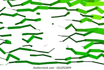 Light Green vector pattern with rounded lines. Capsules on blurred abstract background with gradient. The pattern can be used for websites.