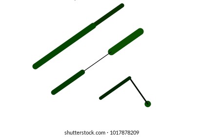 Light Green vector pattern with rounded lines. Blurred decorative design in simple style with lines. The template can be used as a background.