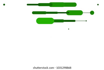Light Green vector pattern with rounded lines. Modern geometrical abstract illustration with staves. The pattern can be used for medical ad, booklets, leaflets