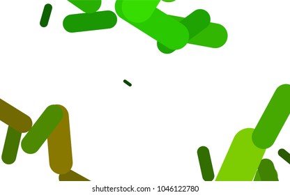 Light Green vector pattern with rounded lines. Capsules on blurred abstract background with gradient. The template can be used as a background.