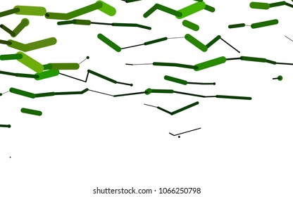 Light Green vector pattern with rounded lines. Shining colored illustration with rounded stripes. Smart design for your business advert.
