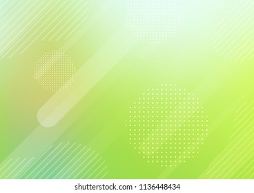 Light Green vector pattern with rounded lines, dots. Shining colored illustration with rounded stripes, dots. The pattern can be used as ads, poster, banner for commercial.