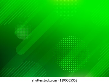 Light Green vector pattern with rounded lines, dots. Modern geometrical abstract illustration with sticks, dots. The pattern can be used as ads, poster, banner for commercial.
