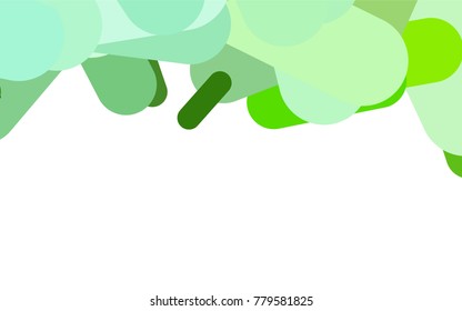 Light Green vector pattern with rounded lines. Glitter abstract illustration with colored sticks. The pattern can be used as ads, poster, banner for medicine.