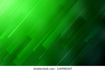 Light Green vector pattern with sharp lines. Glitter abstract illustration with colored sticks. Smart design for your business advert.