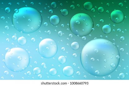 Light Green vector pattern with spheres. Illustration with set of shining colorful abstract circles. The pattern can be used for beautiful websites.