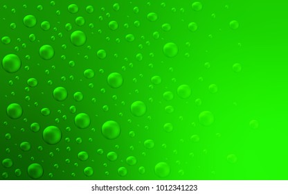 Light Green vector pattern with spheres. Illustration with set of shining colorful abstract circles. Pattern can be used as texture of water, rain drops.