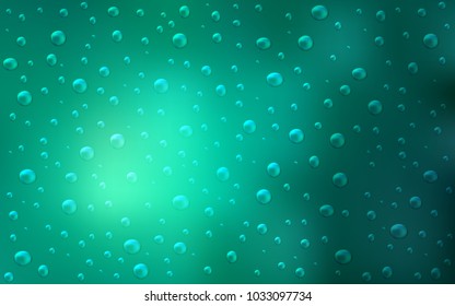 Light Green vector pattern with spheres. Illustration with set of shining colorful abstract circles. Beautiful design for your business natural advert.