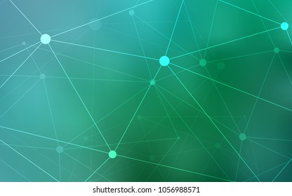 Light Green vector pattern with spheres, triangles. Abstract illustration with colorful discs and triangles. Pattern can be used for ads, leaflets.