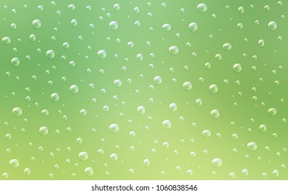 Light Green vector pattern with spheres. Glitter abstract illustration with blurred drops of rain. The pattern can be used for beautiful websites.
