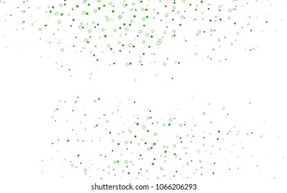 Light Green vector  pattern with spheres. Beautiful colored illustration with blurred circles in nature style. New design for ad, poster, banner of your website.