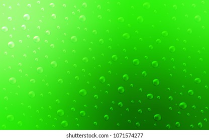 Light Green vector pattern with spheres. Abstract illustration with colored bubbles in nature style. New design for ad, poster, banner of your website.