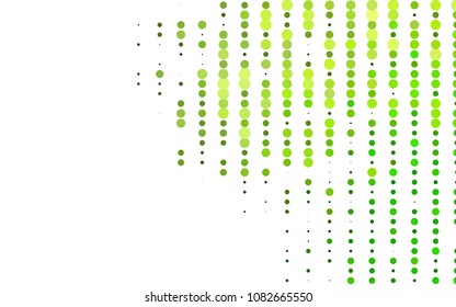 Light Green vector  pattern with spheres. Illustration with set of shining colorful abstract circles. New design for ad, poster, banner of your website.