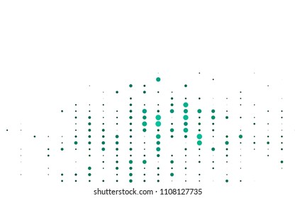 Light Green vector  pattern with spheres. Blurred decorative design in abstract style with bubbles. New design for ad, poster, banner of your website.