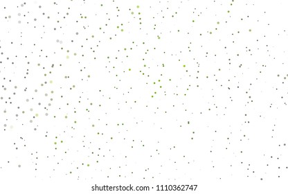 Light Green vector  pattern with spheres. Blurred bubbles on abstract background with colorful gradient. Pattern can be used as texture of water, rain drops.