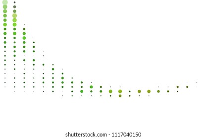 Light Green vector  pattern with spheres. Blurred decorative design in abstract style with bubbles. The pattern can be used for ads, leaflets of liquid.