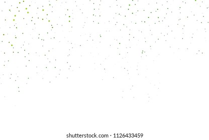 Light Green vector  pattern with spheres. Glitter abstract illustration with blurred drops of rain. New design for ad, poster, banner of your website.