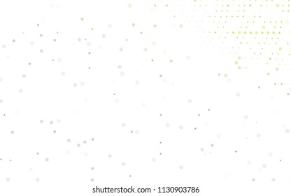 Light Green vector  pattern with spheres. Blurred bubbles on abstract background with colorful gradient. Beautiful design for your business natural advert.
