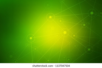 Light Green vector pattern with spheres, triangles. Modern abstract colorful illustration with spheres and lines. Beautiful design for your business advert.